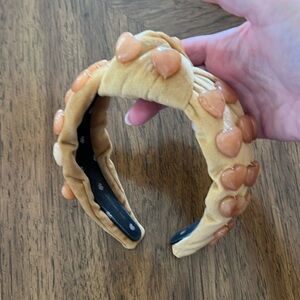 Lele Sadoughi Healing Stones Yellow Jasper Heart Headband One Size